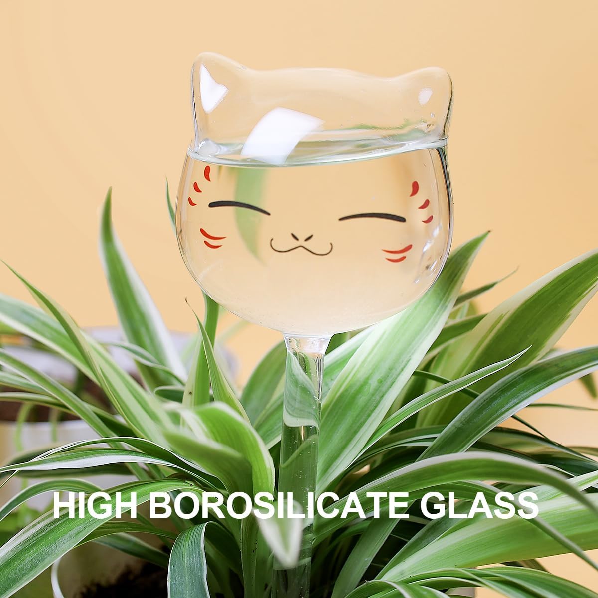 Boules d'auto-arrosage, boules auto-arrosantes en verre transparent, appareils d'arrosage automatique des plantes, 3 chats