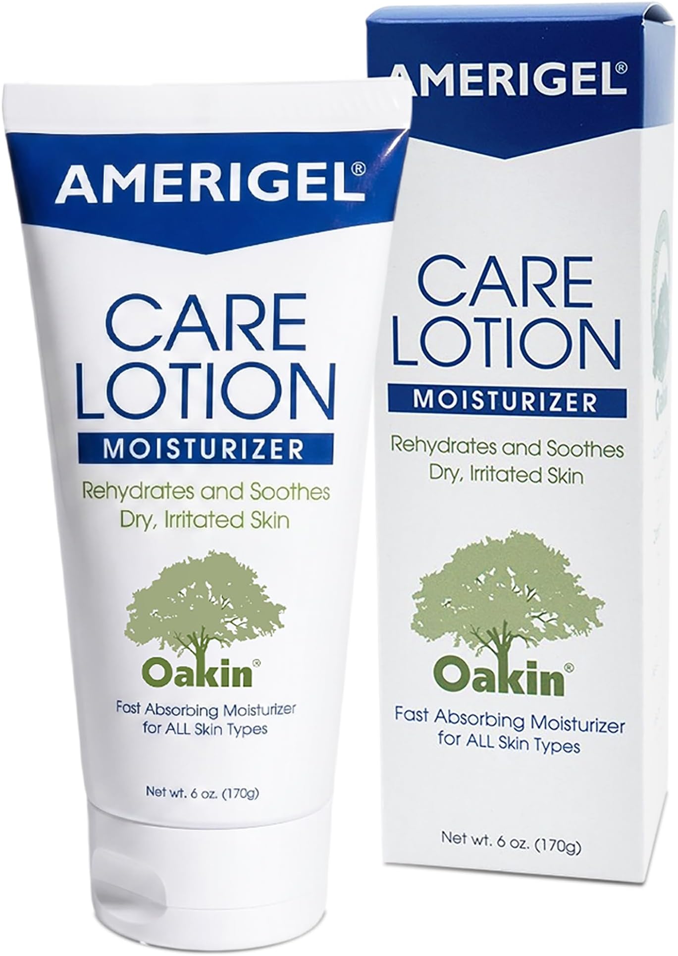 AMERIGEL Care Lotion | Hypoallergenic Moisturizer Rehydrates & Soothes Dry Irritated Skin | Supports Diabetic Skin Care, Minimizes Appearance of Hemosiderin Staining & Venous Stasis Dermatitis (6 oz)