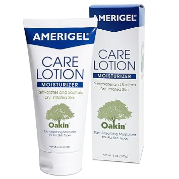 AMERIGEL Care Lotion | Hypoallergenic Moisturizer Rehydrates & Soothes Dry Irritated Skin | Supports Diabetic Skin Care, Minimizes Appearance of Hemosiderin Staining & Venous Stasis Dermatitis (6 oz)