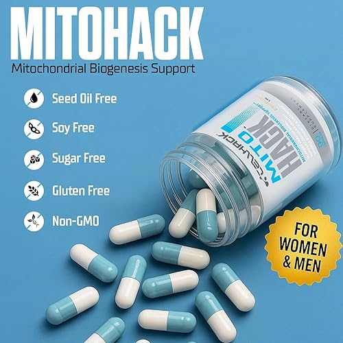 Miniatura 6 de MITOHACK - Suplementos de urolitina A y espermidina diseñados con fórmula mitocondrial avanzada para apoyar el antienvejecimiento y la longevidad,