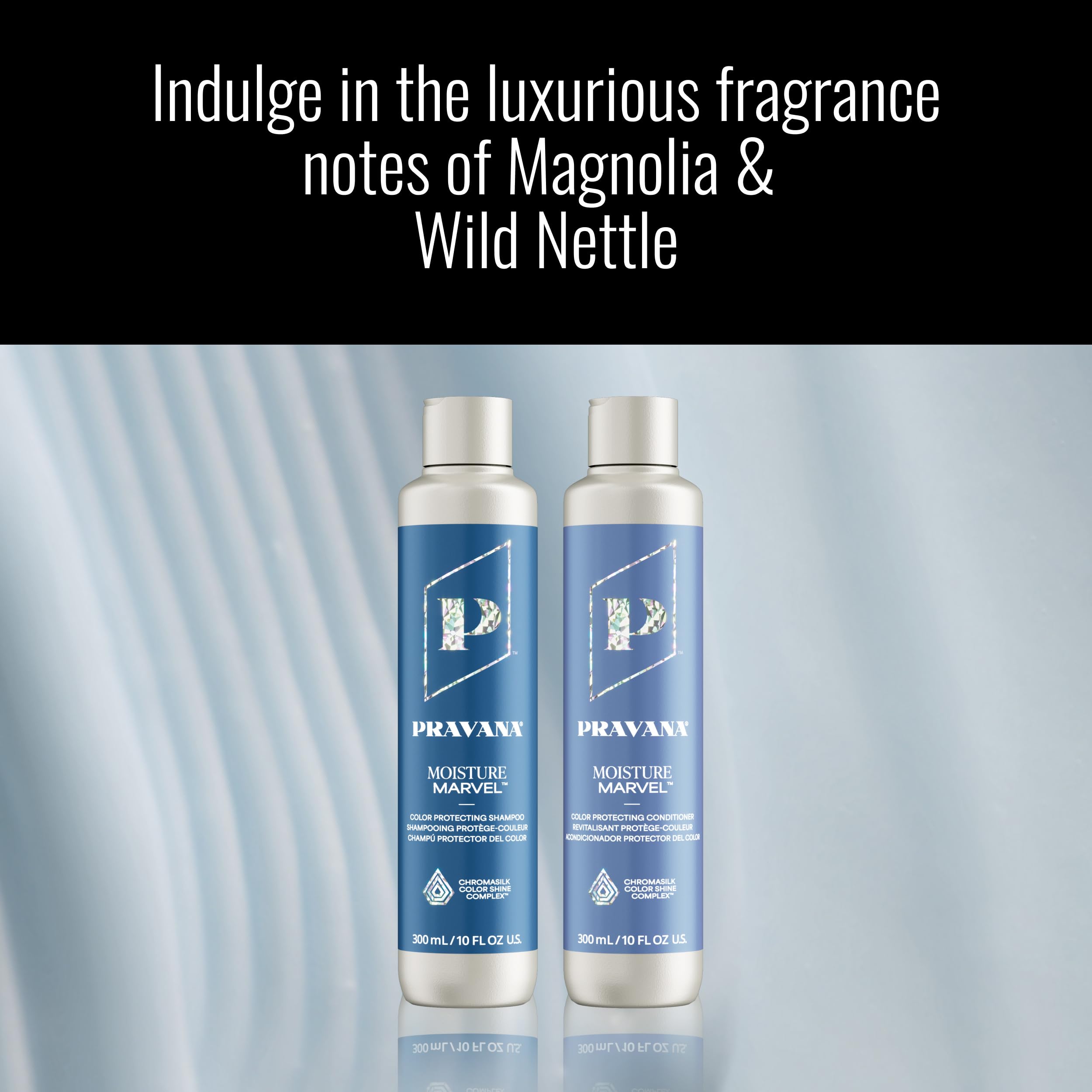Pravana Moisture Marvel Shampoo | Nourishes, Hydrates, Moisturizes | For Dry, Color Treated Hair | Hyaluronic Acid Formula | Chromasilk Enhances Shine & Protection | Vegan Cruelty-Free | Paraben Free