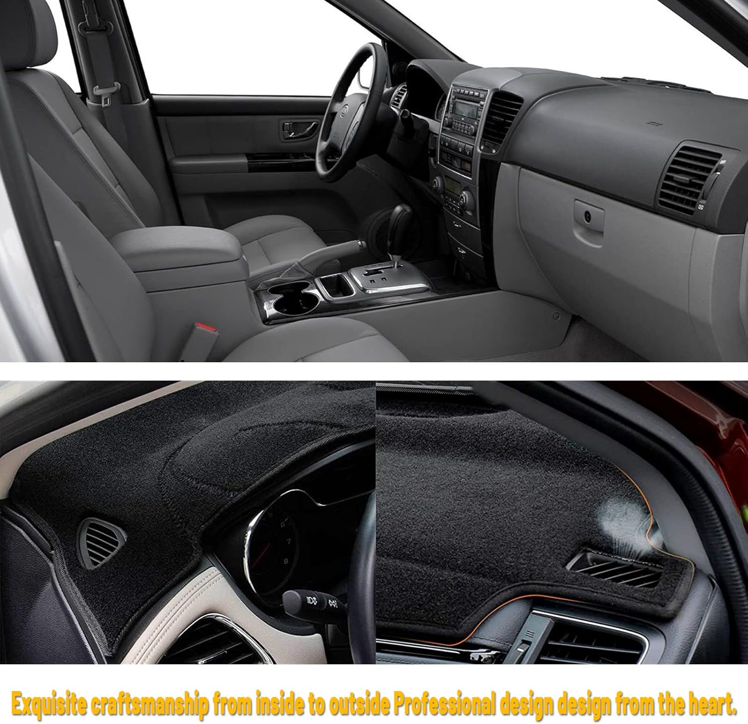 Dashboard Dash Board Cover Mat Pad Carpet Non-Slip Custom Compatible with Kia Sorento 2004-2009 Protector Sunshield (2004-2009)