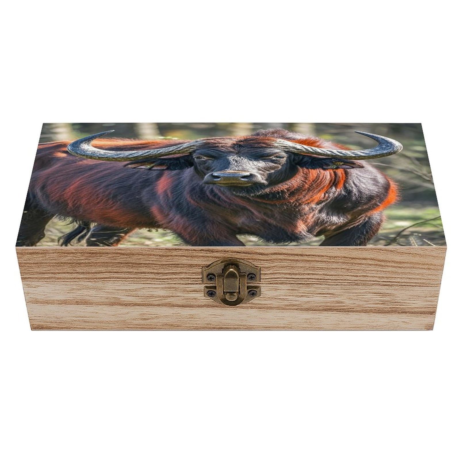 LZQPOEAS Cow Wooden Box Storage Space to Organize Jewelry in A Beautiful Small Storage Box Decorative Card Boxes Memory Treasure Boxes for Crafts And Photo Storage