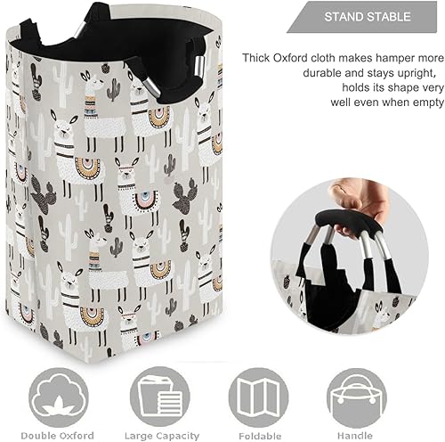 Miniatura 3 de Visesunny Llama Cactus - Cesta para la colada de gran capacidad, resistente al agua, tela Oxford para el dormitorio, baño, dormitorio, habitación de
