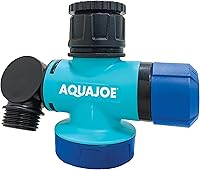 Aqua Joe SJI-MFGA1 Multi-Function Outdoor Faucet Connector - 180° Pivot, 360° Rotate, 3 Water Settings for Tangle-Free Garden Watering