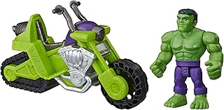 Hasbro E6225EU4 Heroes Marvel Super Hero Adventures Hulk Schmetter Bike, 12,5 cm große Figur mit Motorrad, für Kinder ab 3...