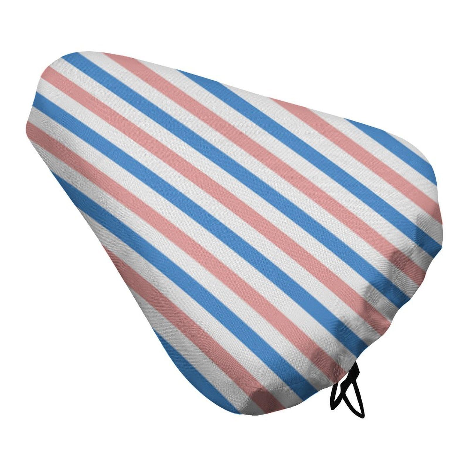 Treer Bike Seat Cover Waterproof, Outdoor Bicycle Saddle Rain Dust Cover with Elastic, Water Resistant Bicycle Seat Protector Shield Non-Slip for Journey and Travel (Colorful texture 6,27x37cm)