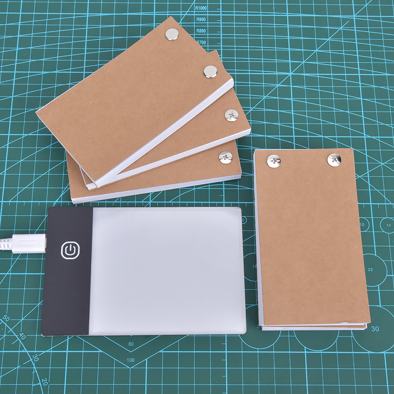 Ejoyous Kit Flip Book, Mini Scatola Luminosa a LED Portatile A6 con Luci di Protezione degli Occhi Regolabili per Calligrafia, Pittura, Animazione, Disegno dei Bambini (USB)