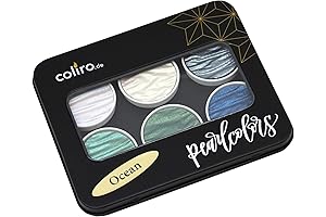 Coliro Mica Watercolor Pearl M730 Ocean Paint (6 Color Set)