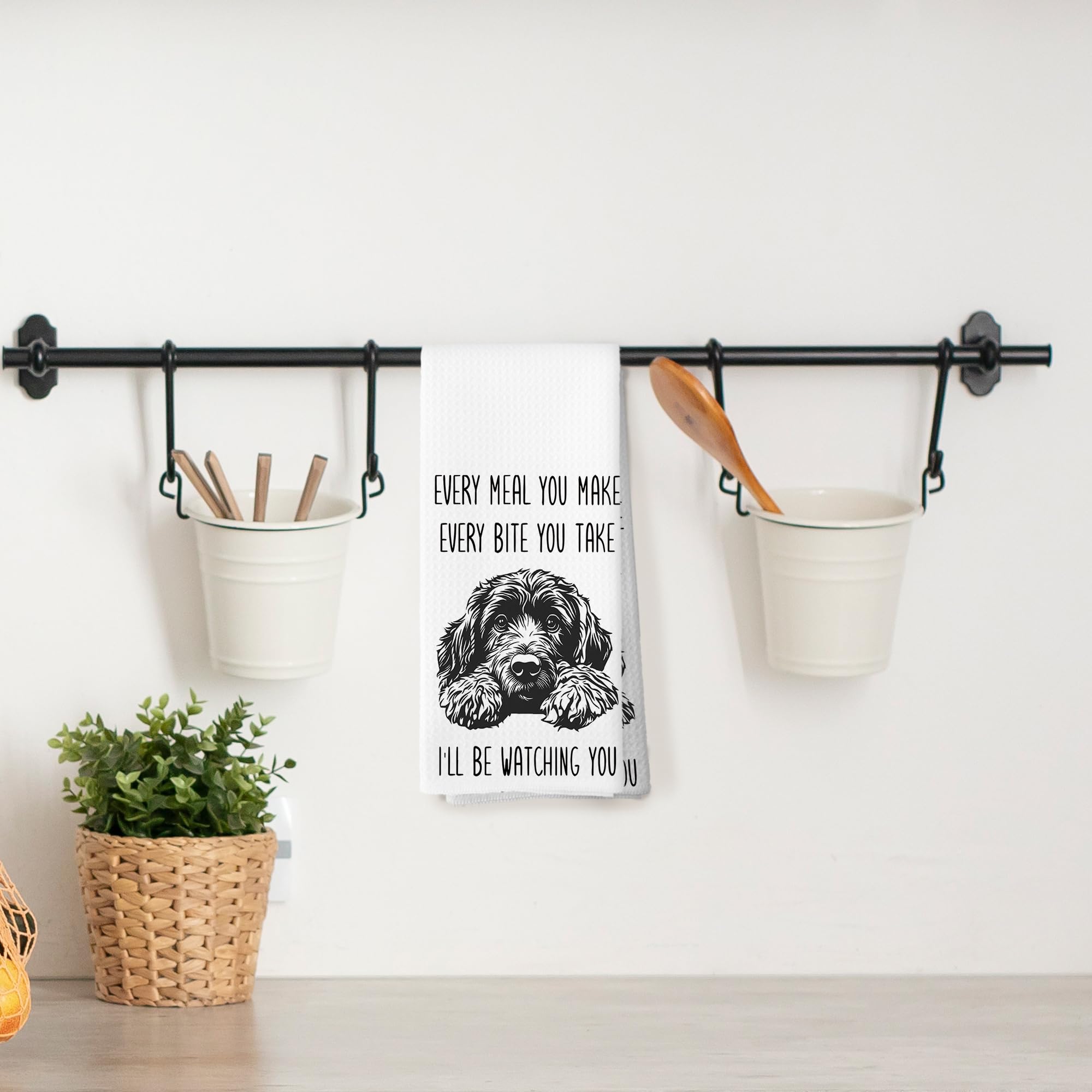 Portuguese Water Kitchen Towels, Dog Gifts for Women, Portuguese Water Gifts, Dog Grandma Gift Tea Towels Kitchen Hand Towels 16x24 Inch for Bathroom Decor