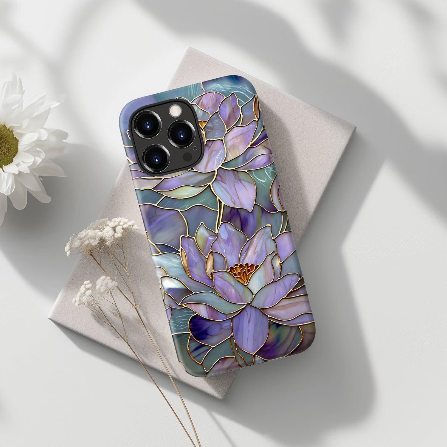 For Apple IPhone 15 Pro Max (6.7 Inch) Hybrid Flower Design Stylish Fashion Hard MagSafe Compatible Shockproof Cover ,Xpm Phone Case [ Yellow Floral - View #4