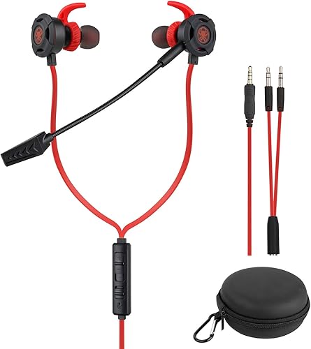BlueFire Auriculares para juegos con cable de 0.138in, auriculares E-Sport, con cancelación de ruido, auriculares estéreo para juegos con micrófono