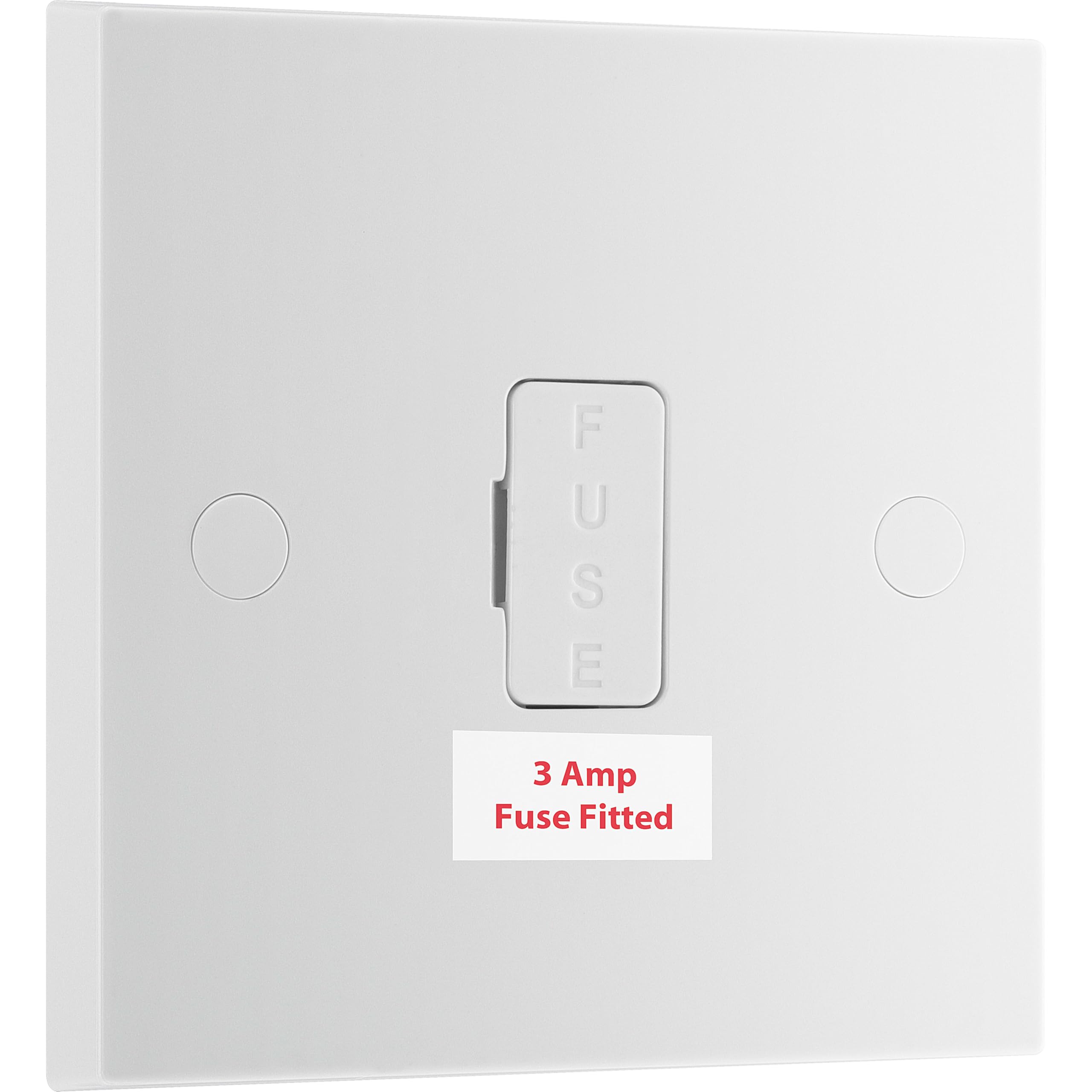 BG Electrical Unswitched Fused Spur Connection Unit with Flex Outlet, Double Pole, Square Edge, Nexus 900 Series, White Moulded, 3A, 953