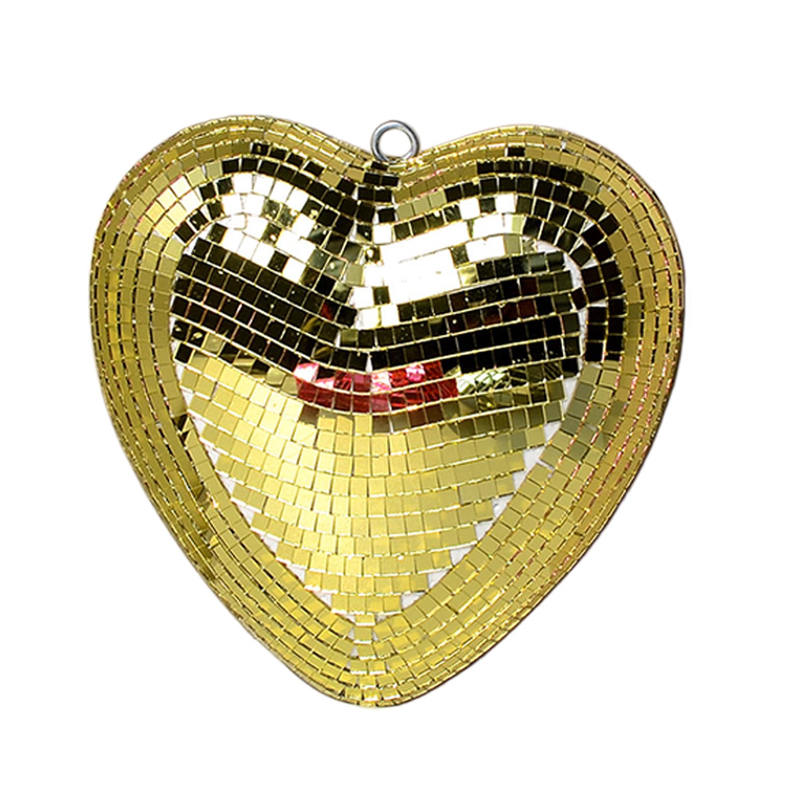 Tsophreniq Glittering Glass Heart Decoration Love Hanging Ornament for Bedroom Living Room Valentines Present Shape Wall Hanging