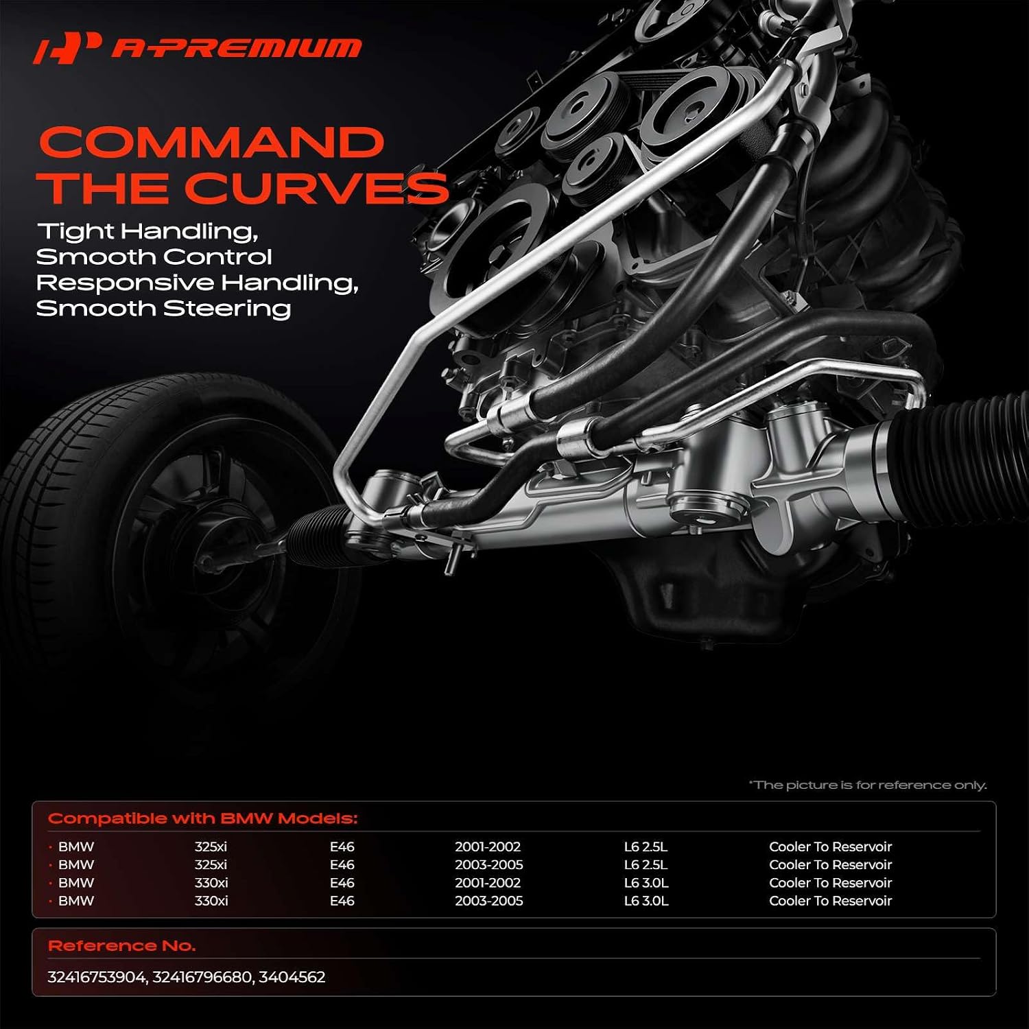 A-Premium Power Steering Return Hose Assembly Compatible with BMW photo 2