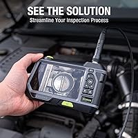 Vista 6 de Endoscopio de doble lente con monitor de 5", Cámara de inspección de boroscopio industrial resistente al agua Teslong NTS500 con lente doble de 0.21