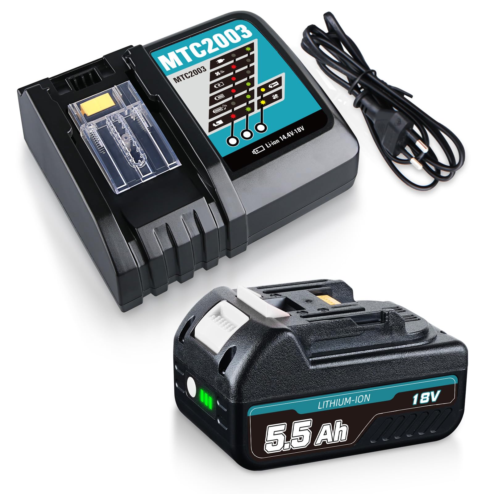 Energup 2 Stuks 18V 5.0Ah Li-Ion Batterij voor Makita Accu 18V BL1860 BL1850 BL1840 BL1830 BL1820 BL1815 BL1820B BL1815B LXT400 Energup 2 Stuks 18V 5.0Ah Li-Ion Batterij voor Makita Accu 18V BL1860 BL1850 BL1840 BL1830 BL1820 BL1815 BL1820B BL1815B LXT400
