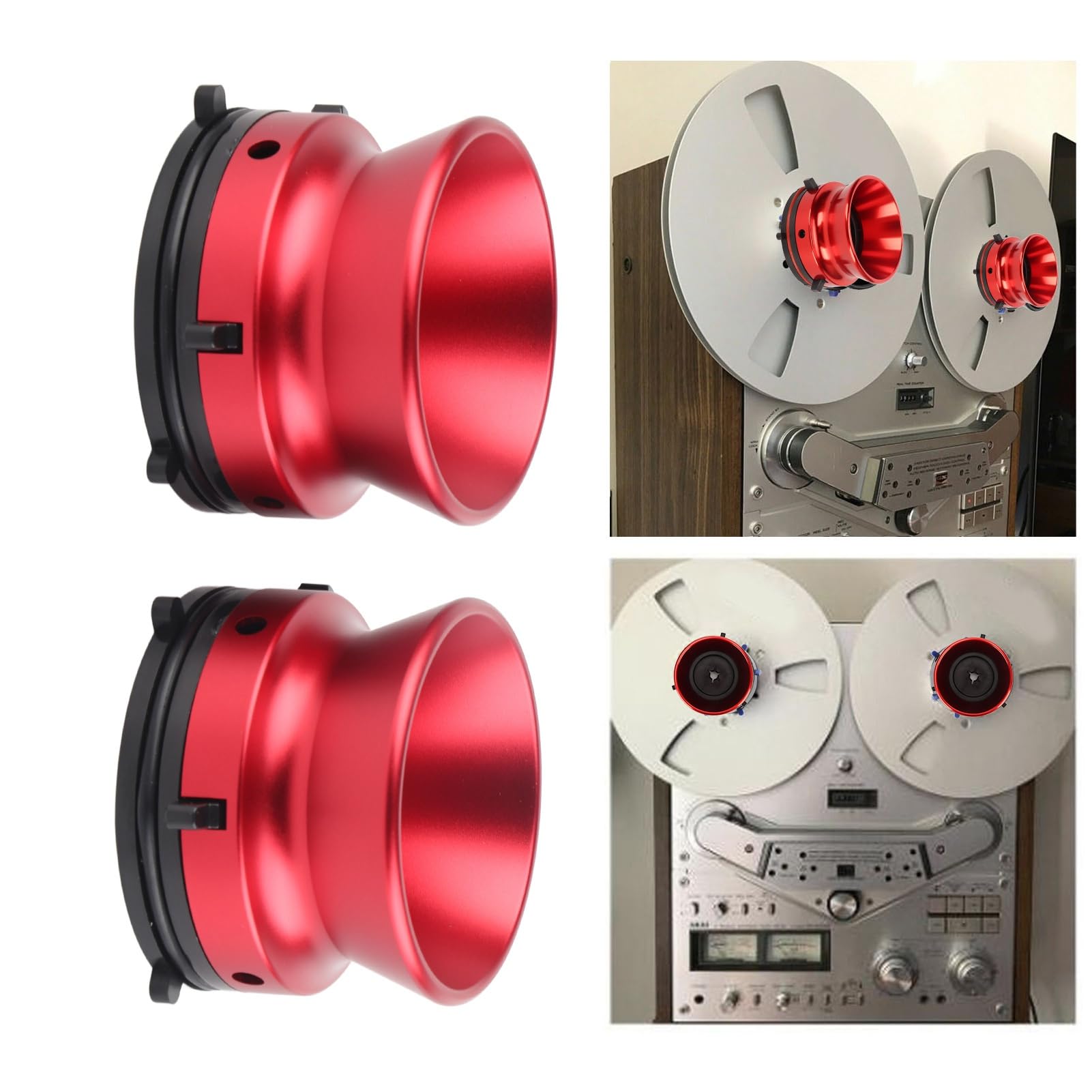lyrlody NAB Hub Adaptery, 10 Cal Stop Aluminium (czerwony)