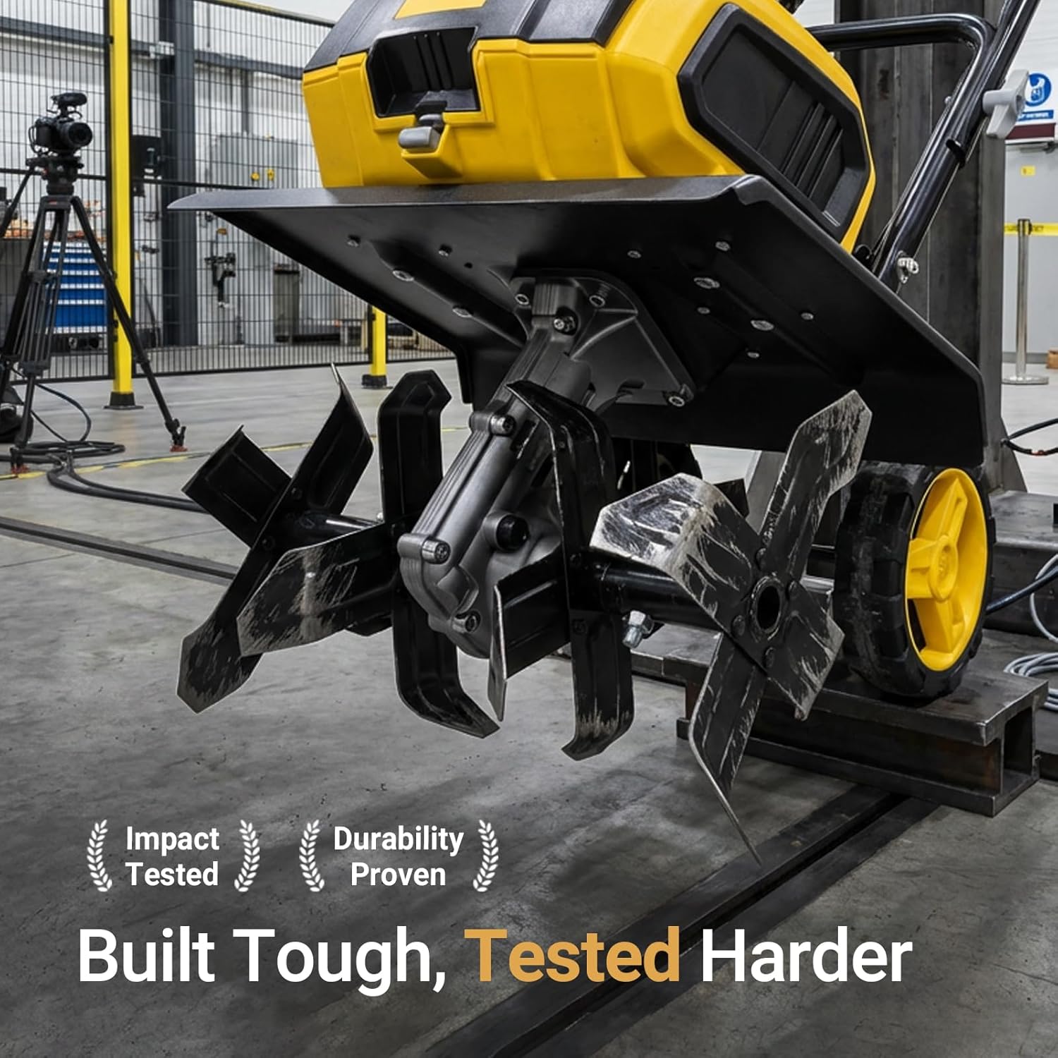 40v Cordless Brushless Rototiller Compatible with Dewalt 20V Battery(Tool Bare), 14.2in Electric Garden Tiller Cultivator, 8.7in Depth, Foldable, Adjustable Wheels for Lawn, Soil Prep, Grass Reseeding