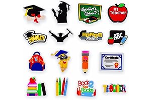 Graduation Croc Charms 2023: 16PC PVC Shoe Decorations