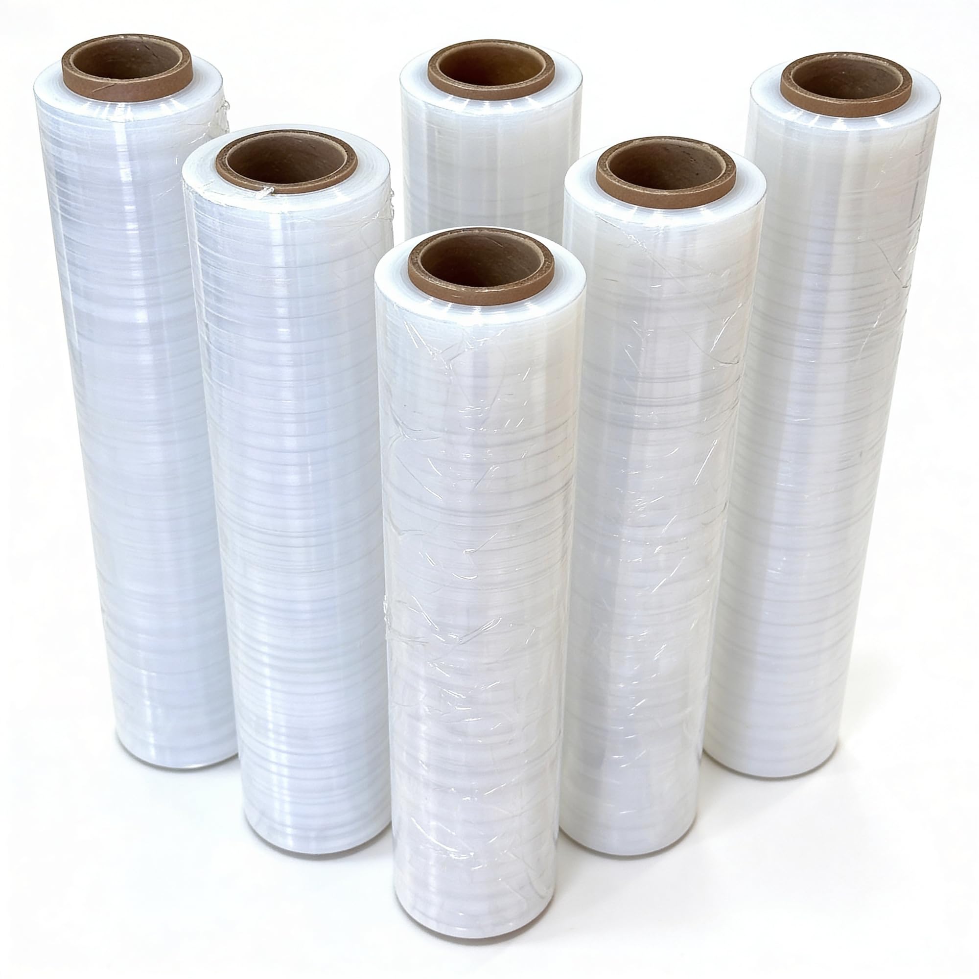Pellicola trasparente per imballaggio 23 micron 50cm 250m 6 rotoli Made in UE