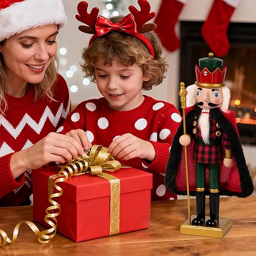 Miniatura 2 de Decoración navideña de cascanueces, soldado de cascanueces de madera, decoración de Navidad, hogar, manto, mesa, chimenea, adornos de Navidad para