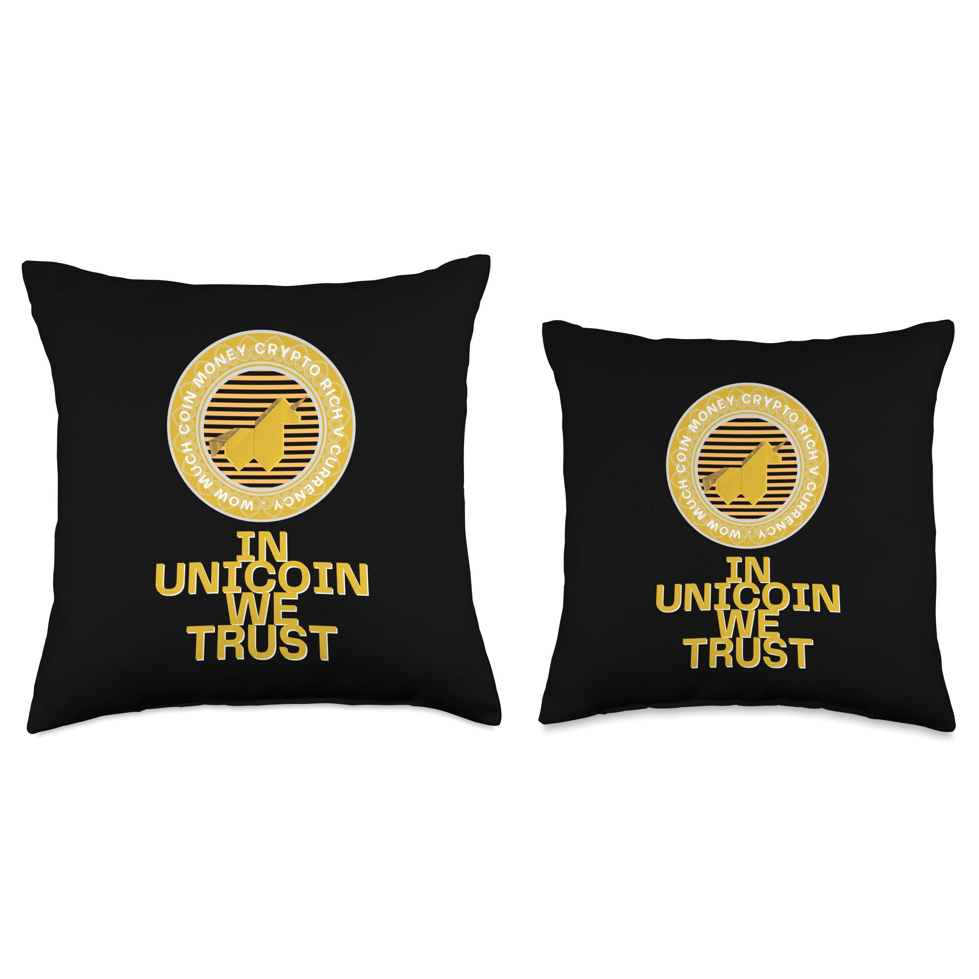 Amazon.com: Funny In Unicoin We Trust- Blockchain Cryptocurrency Throw  Pillow : Home & Kitchen