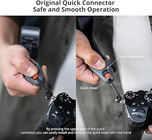 Miniatura 3 de PGYTECH Correa de hombro para cámara con placa de liberación rápida, correas anchas para el cuello de la cámara largas para fotógrafos ajustables