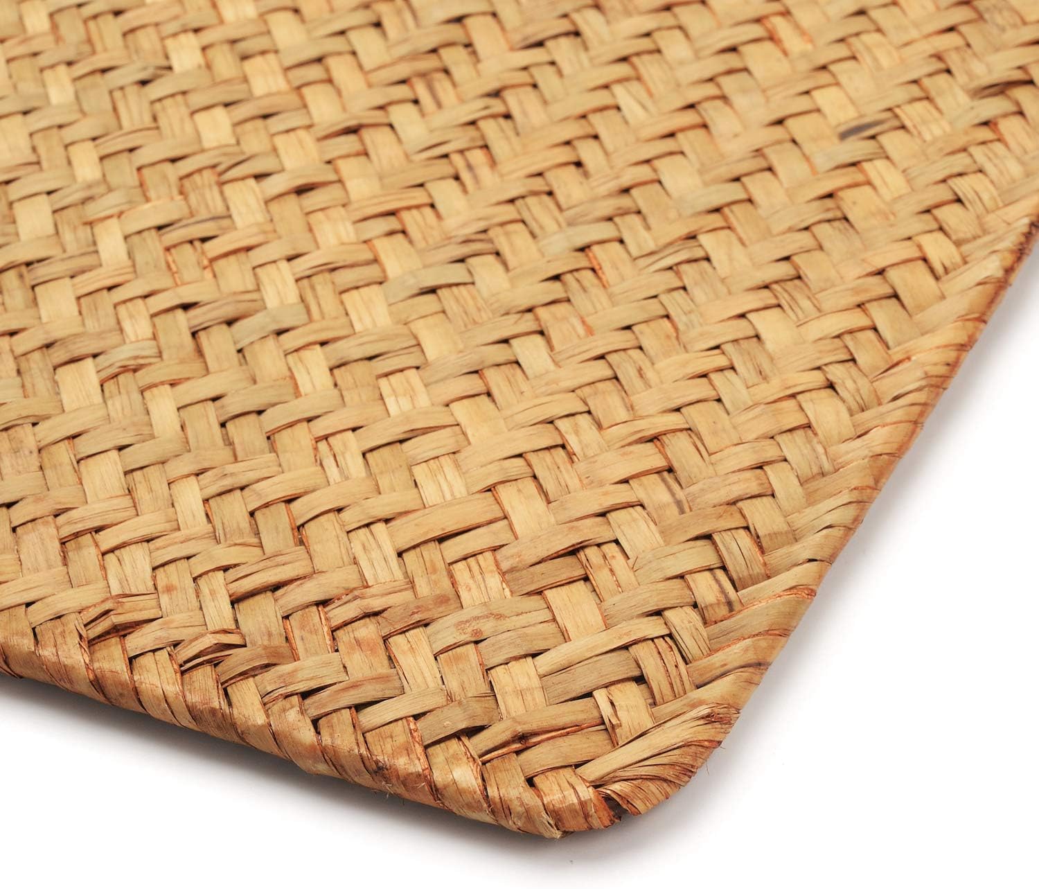 6 Pezzi Tovagliette in Vimini Rettangolare,Tovagliette Rattan Intrecciato per Tavolo da Cucina, Naturale