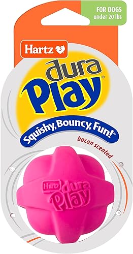 Hartz DuraPlay - Juguetes perfumados para perros con aroma a tocino, tamaño pequeño (varios colores)