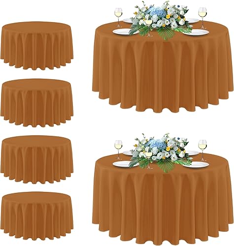 Miniatura 26 de sancua - Manteles blancos rectangulares, paquete de 8 manteles para mesas de 6 pies - Fundas de mesa lavables de poliéster para bodas, fiestas de