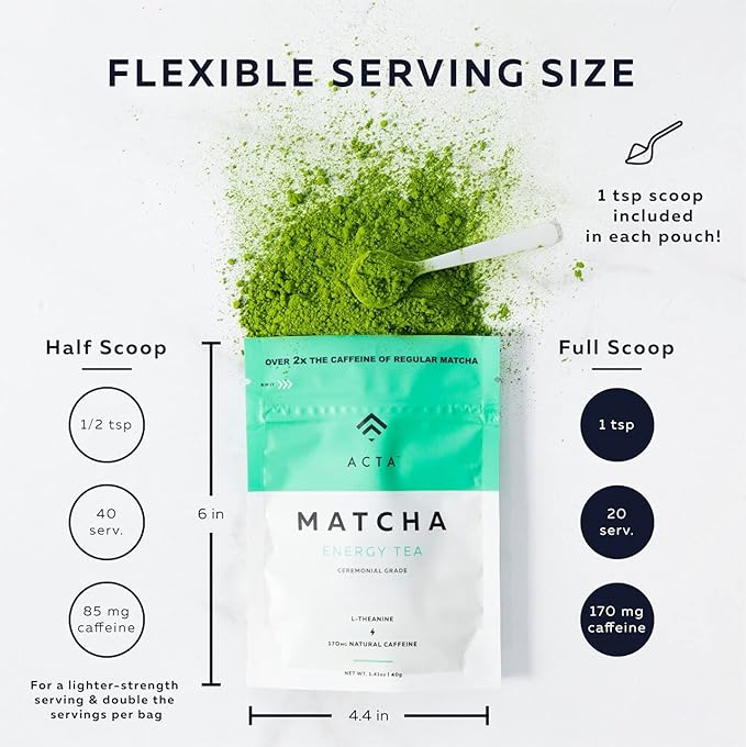Té Matcha en Polvo 40g, Alto en Cafeína miniatura 6