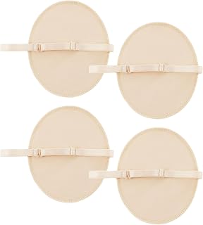 2 Pairs Underarm Sweat Pads for Women, Reusable Armpit Guards, 5.1 x 4.3 inches, Nude