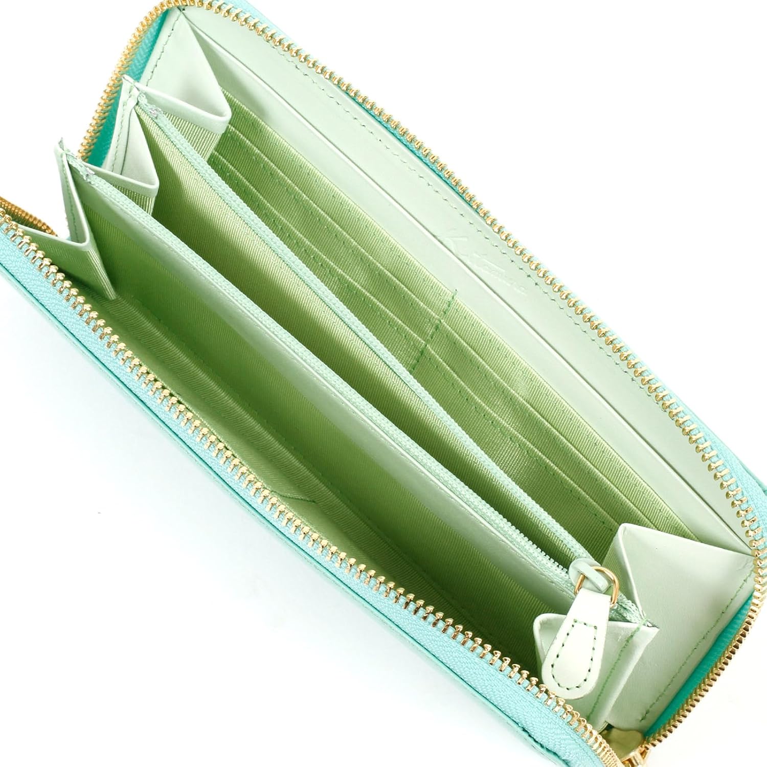 キタムラ] 手書き風 箔押しロゴ 長財布 NH0852 グリーン／ライト