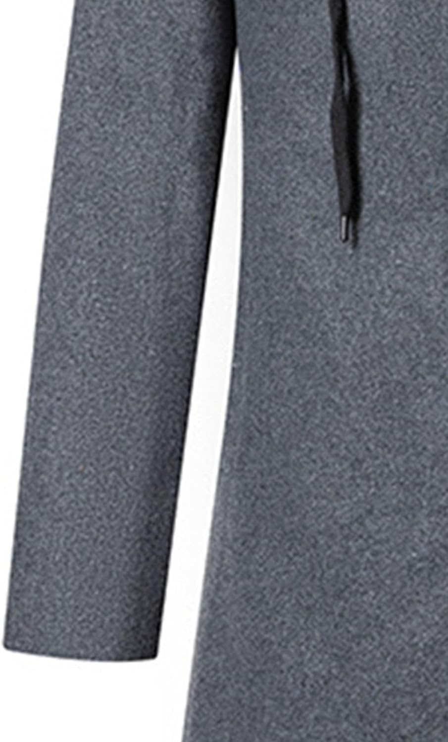 Maiyifu-GJ Men's Removable Hooded Wool Blend Overcoat Winter Single Breasted Trench Coats Casual Warm Classic Pea Jacket