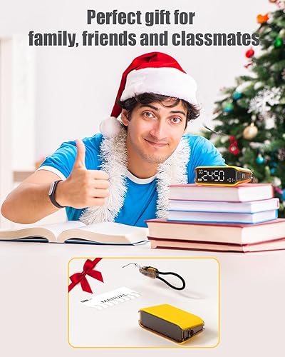 Miniatura 8 de Reloj despertador digital para dormitorios, pequeño reloj despertador para mesita de noche, alarma fuerte para personas que duermen con mucha