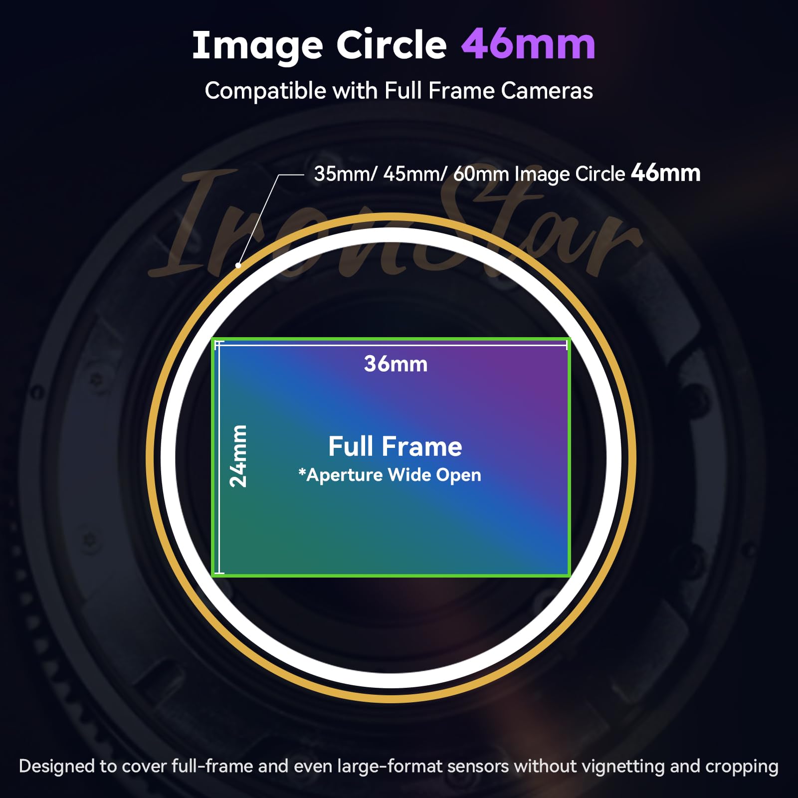 SIRUI IronStar 45mm T1.9 1.5X Objectif Anamorphique Cinéma Plein Format Manuel Monture PL Native et EF Interchangeable