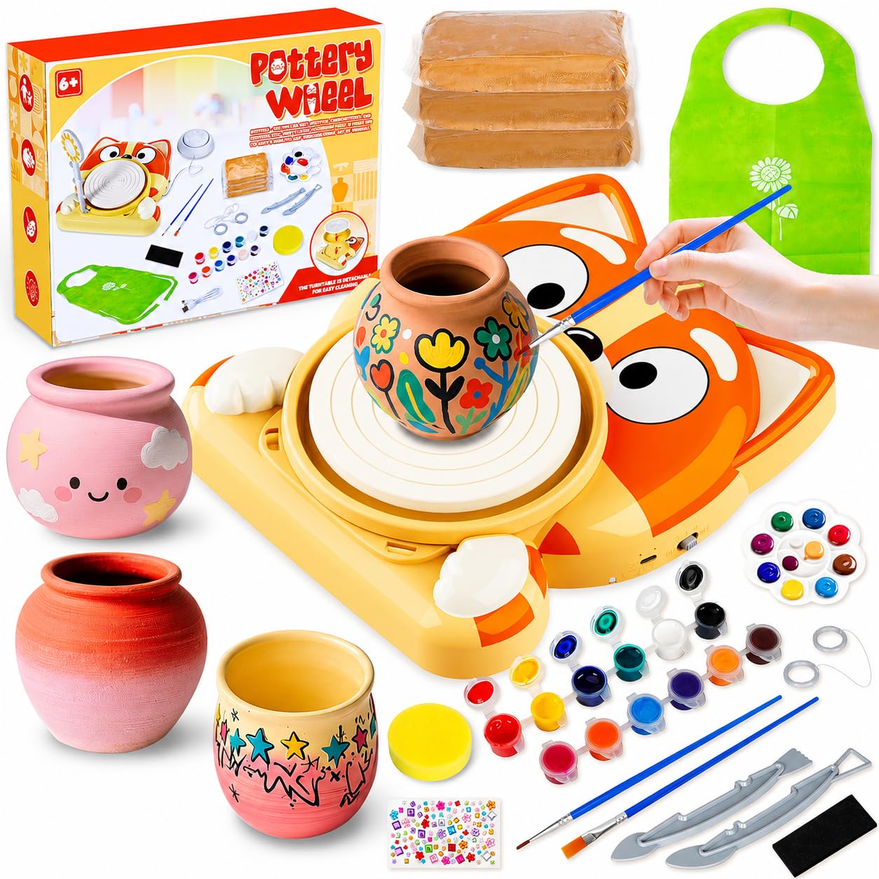Kids Pottery Wheel Kit - Creative Arts & Crafts Gift -1