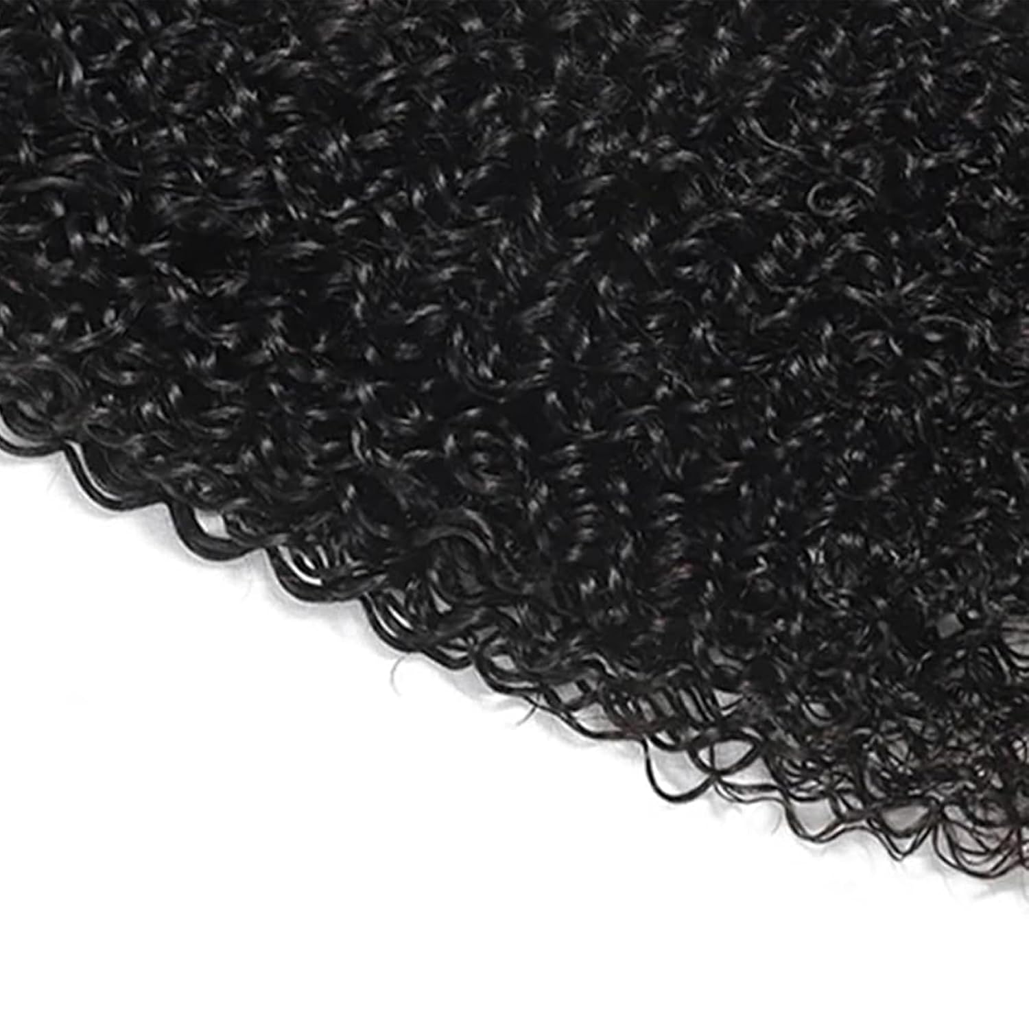 Curly Wave Bundles Human Hair 16 18 20 Inches Black Human Hair Bundles Color #1B 3 Bundles Human Hair Extension 150G Total