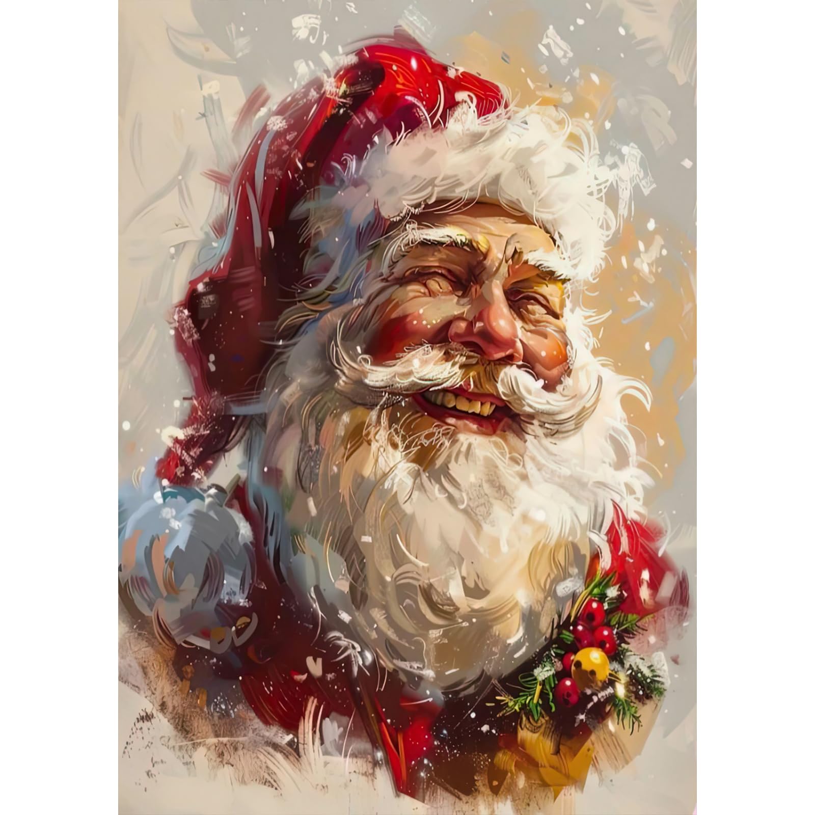 Auremi Santa Claus Diamond Painting Kits for Adults, 5D Christmas Diamond Art Kits Round Full Drill Diamond Painting Kits Picture Crystal Art for Home Decor 30x40cm
