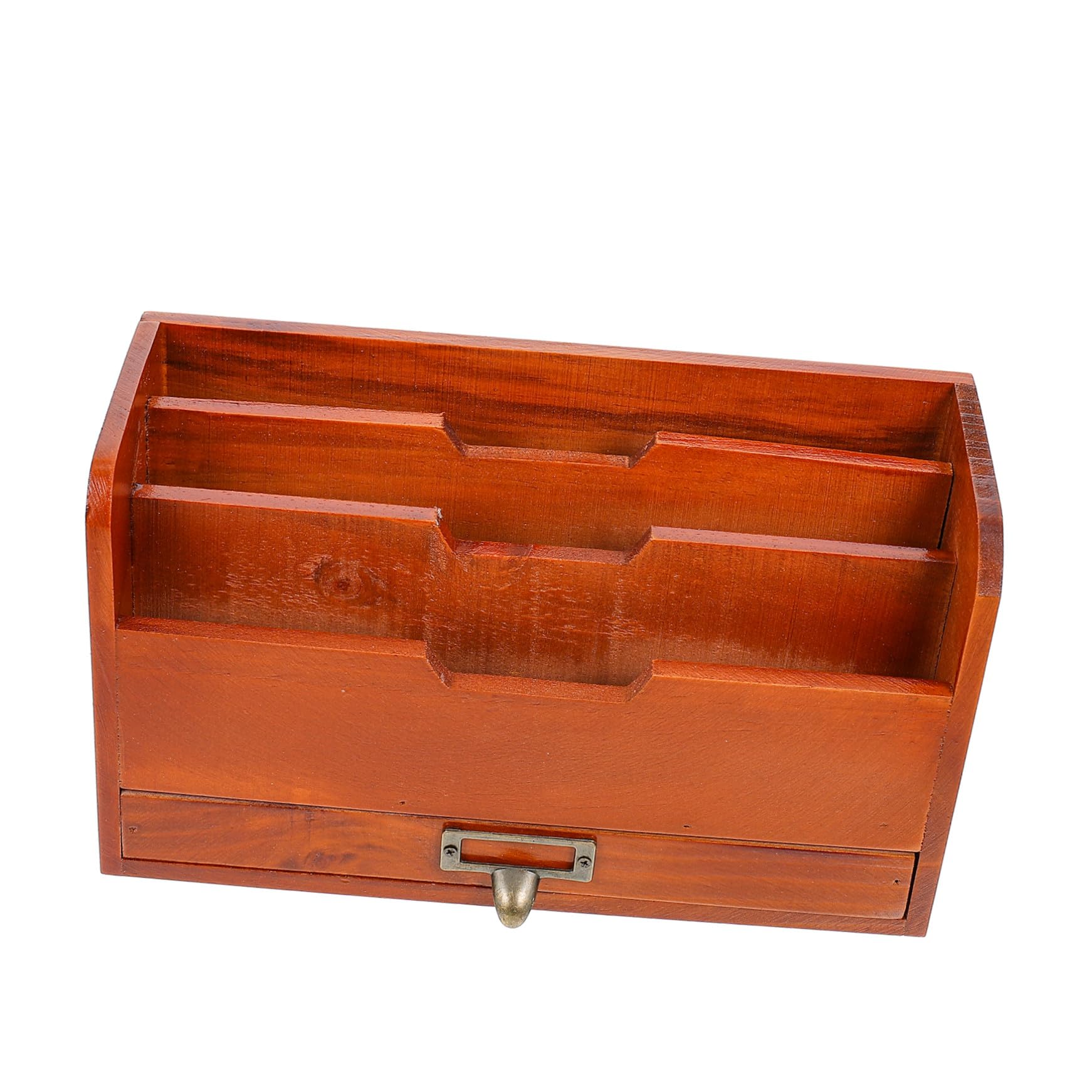 Holz Schubladenbox mit Praktischem Schubladenaufbau für Schreibtisch zur Aufbewahrung von Schmuck und Schreibwaren Robust und Verformbar