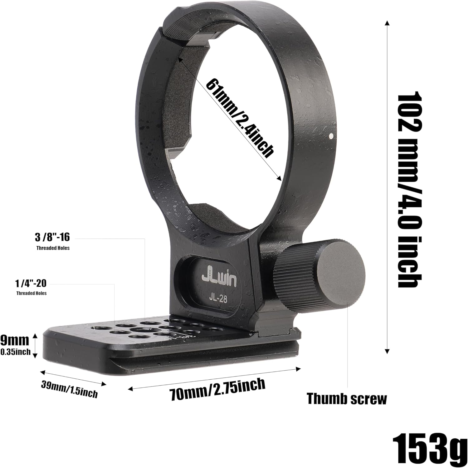 FocusFoto Metal Tripod Collar Mount Ring for Sony FE 24-240mm f/3.5-6.3 OSS Lens, 24-105mm f/4 G OSS, 16-35mm f/2.8 GM, 24-70mm f/2.8 GM, 35mm f/1.4 ZA, FE 28-70mm F3.5-5.6 OSS, E PZ 18-105mm F4 G OSS