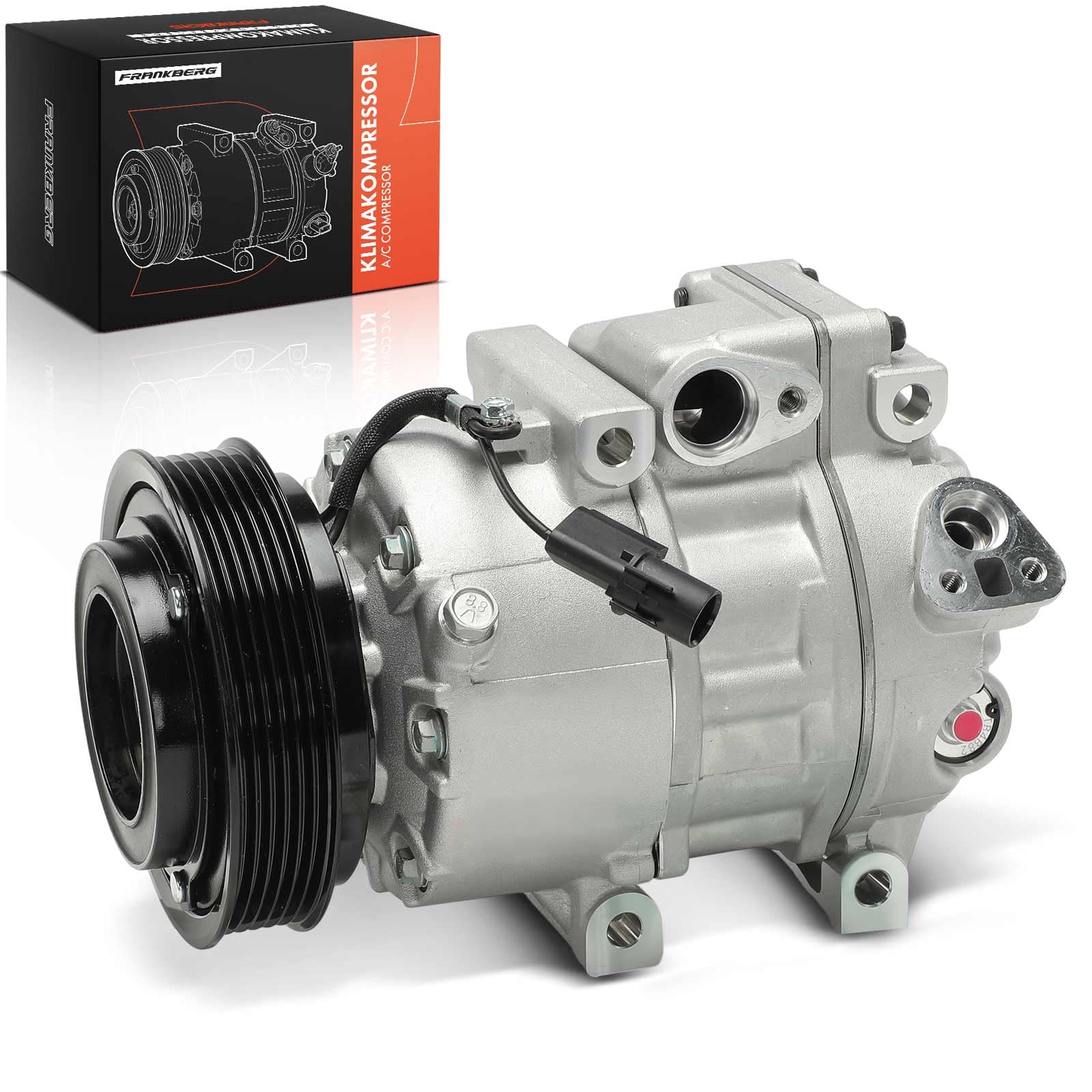 Frankberg Compresor de aire acondicionado con embrague Compatible con Santa Fé II CM Magentis M.G Cee'D ED i30 FD Sonata V NF Grandeur TG Pro Cee'D ED Replace# 977012B100incl. aceite premezclado