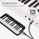Lightning to MIDI Cable USB OTG Type B Cable for Select iPhone, iPad Models for Midi Controller, Electronic Music Instrument, Midi Keyboard, Recording Audio Interface (6FT)