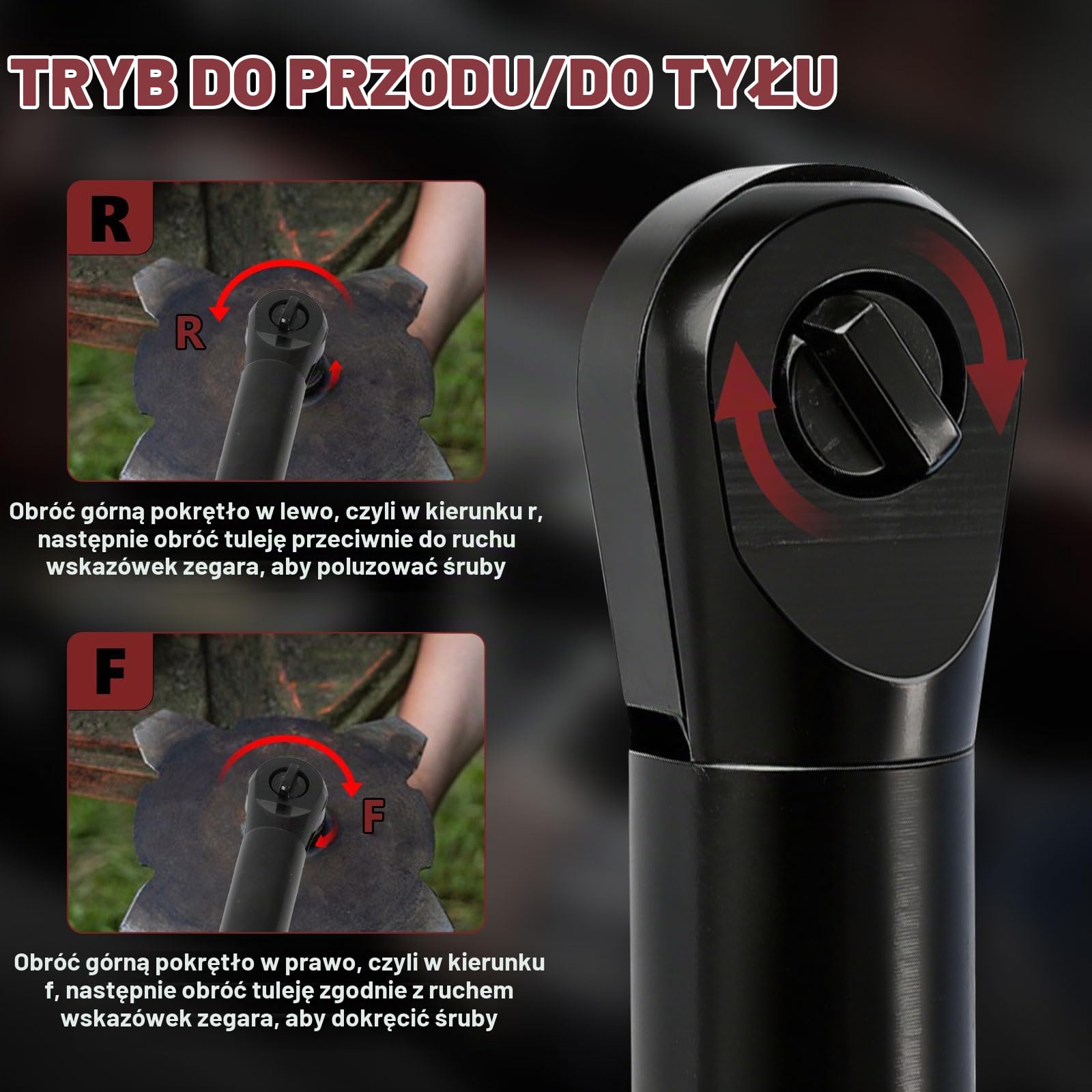 Ulepszony bezszczotkowy klucz zapadkowy 3/8" do akumulatora Milwaukee M18 18 V, 80 Nm, 320 obr./min, zmienna prędkość obrotowa, przedłużony elektryczny klucz grzechotkowy z oświetleniem LED