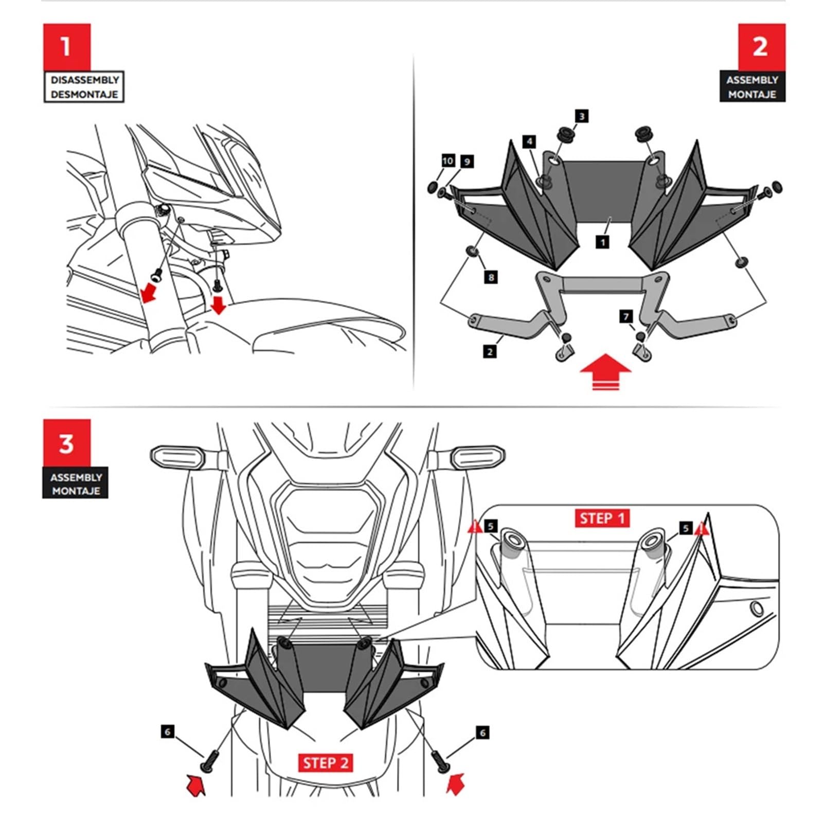 Front Bumper Splitter dachowy Pasuje do Honda CB500 Hornet CB 500 2024 2025 przedni spojler skrzydłowy dociskowy nagi aerodynamiczny owiewka skrzydełka