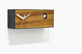 Modern Cuckoo Bird Clock - Solid Wood - Wooden Wall Clock or Table Clock - Minimalist Wall Art - Contemporary Decor - City One Story