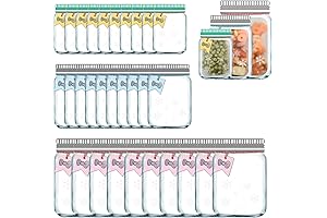 Enkrio Reusable Mason Bottle Ziplock Bags Set of 10