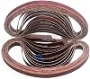 1/2 x 18 Inch Aluminum Oxide Sanding Belts, 4 Each of 40/60/80/120/180/240 Assorted Grits Abrasive File Belts for Air Belt Sander, 24-Pack