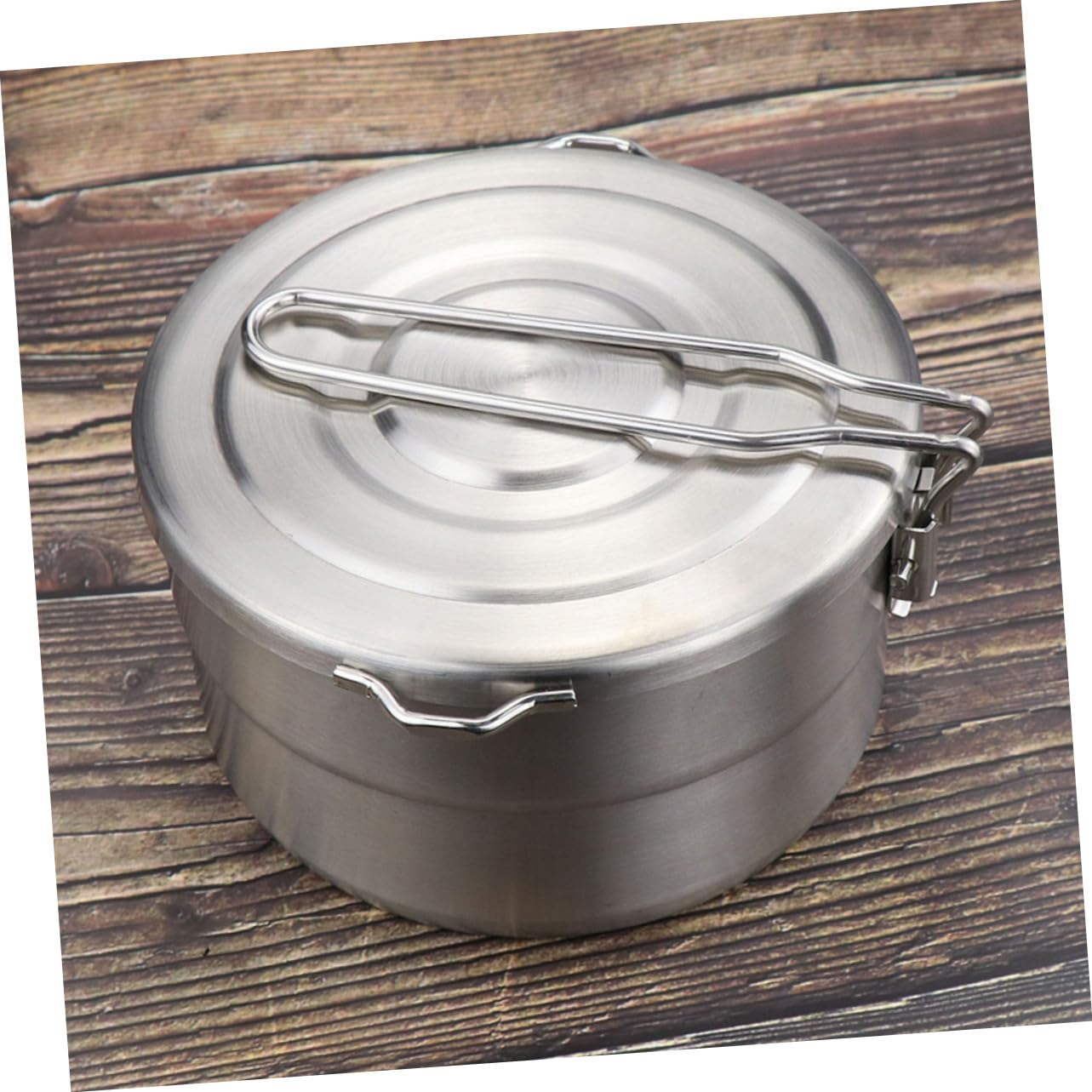 Ipetboom Portapranzo Rotondo in Acciaio Inox 304 Argento, 1 Pezzo